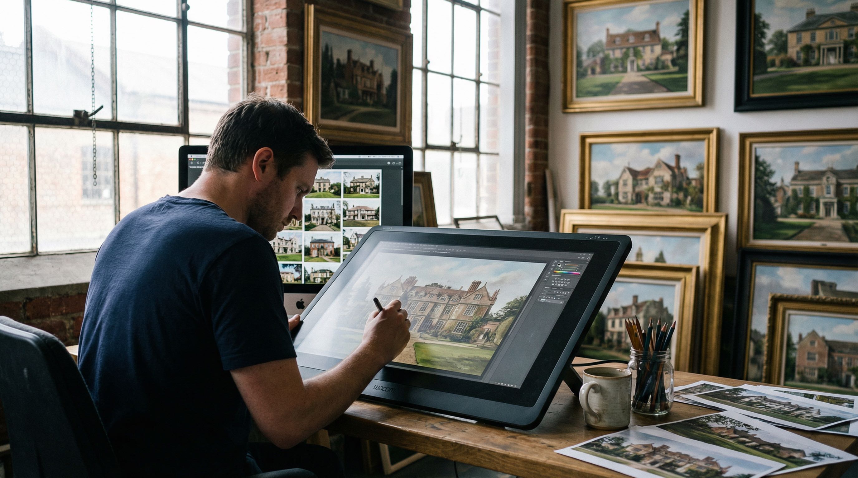 Maison Facade - Luxury Property Artwork